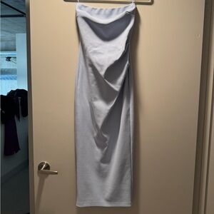 Bec + Bridge Light Blue Strapless Midi Dress